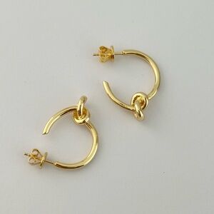 Twisted knot open hoop earrings